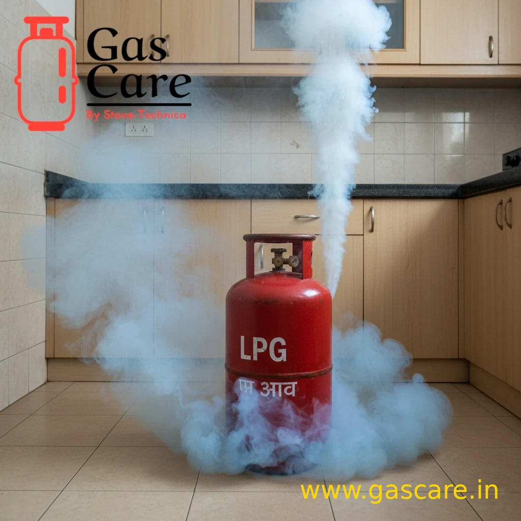 gas cylinder leak panic situation
