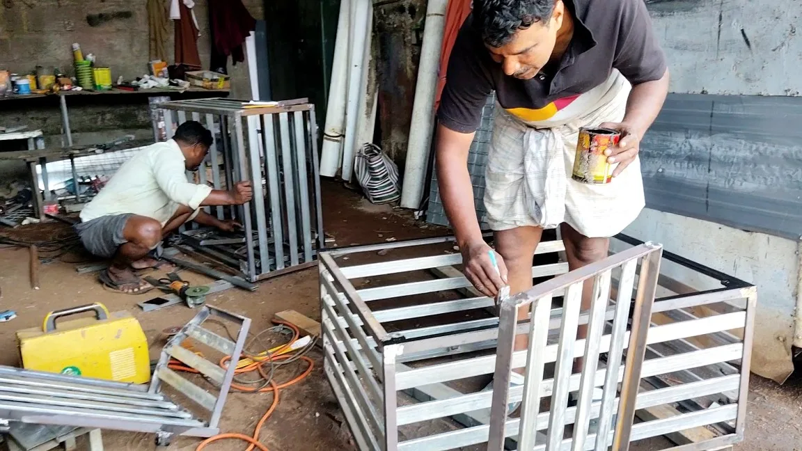gas cage manufacturing at our workshop