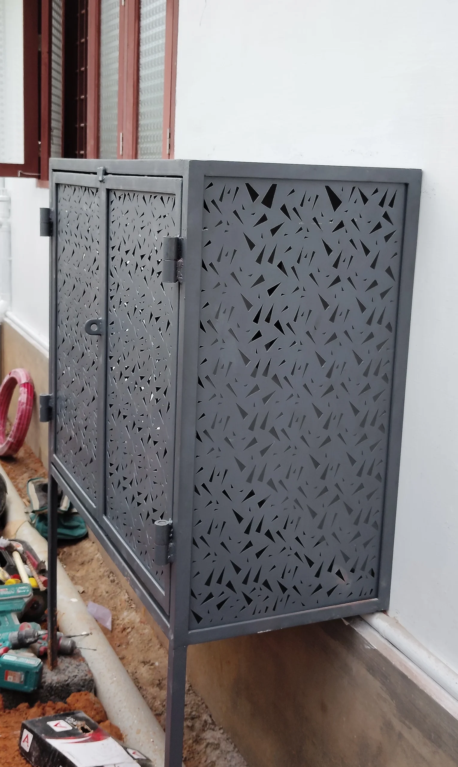 Photo of gas pipeline installation in a flat apartment