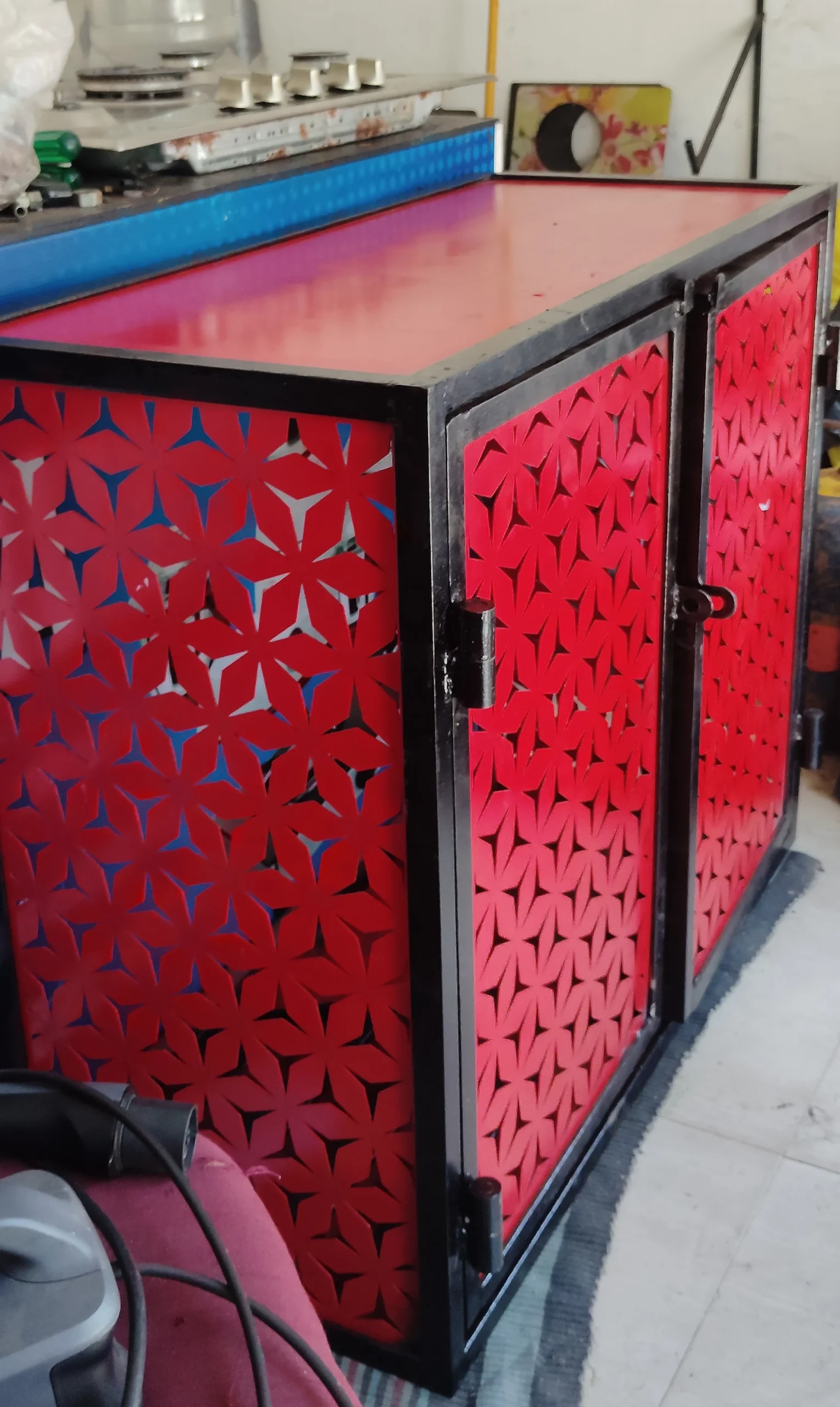 Photo of gas pipeline installation in a flat apartment first floor