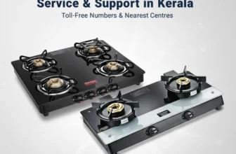 Image showing two Prestige gas stoves and text: Prestige Gas Stove Service & Support in Kerala: Toll-Free Numbers & Nearest Centres