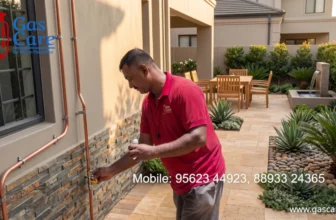 gas copper pipeline installation