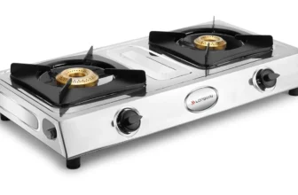photo of Longway Stellar Stainless Steel Top, 2 Burner Manual Ignition Stainless Steel Gas Stove (Silver, ISI Certified, 2 Year Warranty)