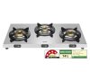 Jyoti Lean 3 Burner Stainless Steel Gas Stove | 4 Star BEE Rating | 74% Thermal Efficiency | Direct Flame Forged Brass Burners | Sturdy Pan Supports | Easy Clean Trays | ISI Certified
